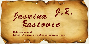 Jasmina Rastović vizit kartica